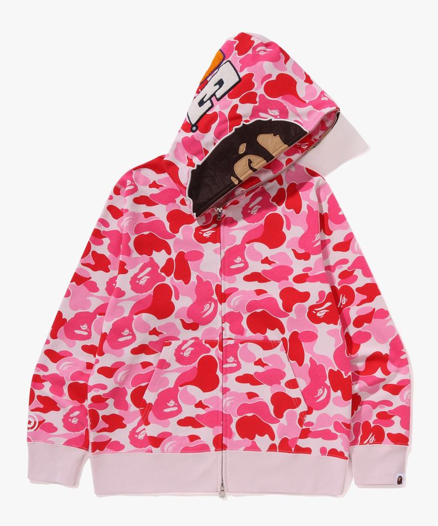 Bape Abc Camo Second Ape Full Zip Hoodie (M) Pink