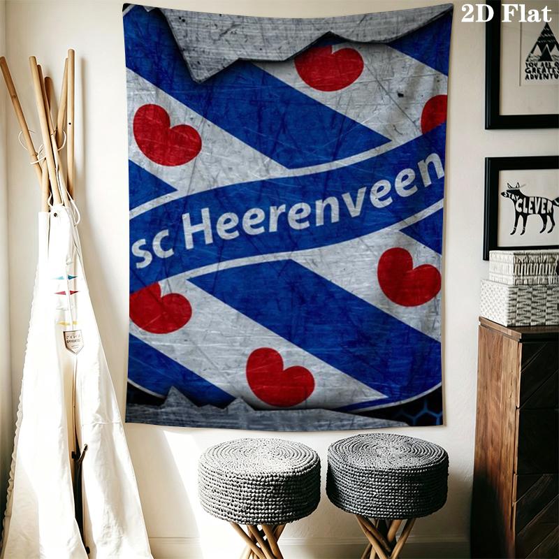 SC Heerenveen Wall Tapestry Aesthetic Wall Hanging Printed Fabric Blanket Decorative Tapestries for Bedroom Living Room Home Decor