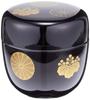 Nakatani Brothers Company Yamanaka Lacquerware 2.2cm Natsume (with Inner Lid) Black Kodaiji Maki-e 33-4805 -