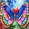 Diamond Painting Butterfly Flower Full Drill Round Animal Diamond Embroidery Cross Stitch