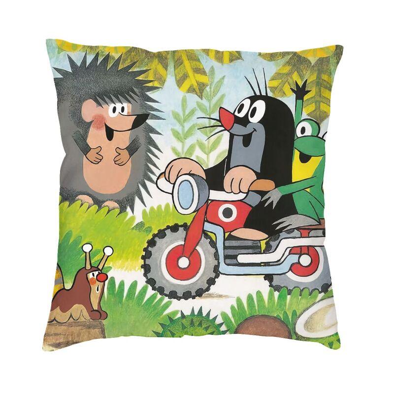 Cute Happy Mole Krtek Nordic Throw Pillow Covers Home Decorative D Printing Custom Cartoon Little Maulwurf Car Cushion Case