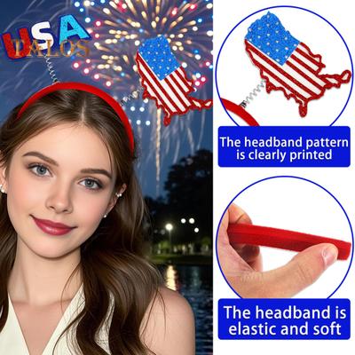 1/15 шт., повязка на голову для вечеринки, повязка на голову с американским флагом, День памяти, День независимости, 4 июля, головной убор, аксессуар для патриотической вечеринки