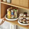 Вращающийся органайзер для хранения приправ, круглая полка для кухонного подноса, настольный органайзер для хранения, двухъярусный шкаф для кладовой, поворотный стол