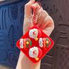 Cartoon Christmas Stress Relief Keyboard Keychain for Couples Bags Decorative Button Fidget Holiday Gift for Friends Family