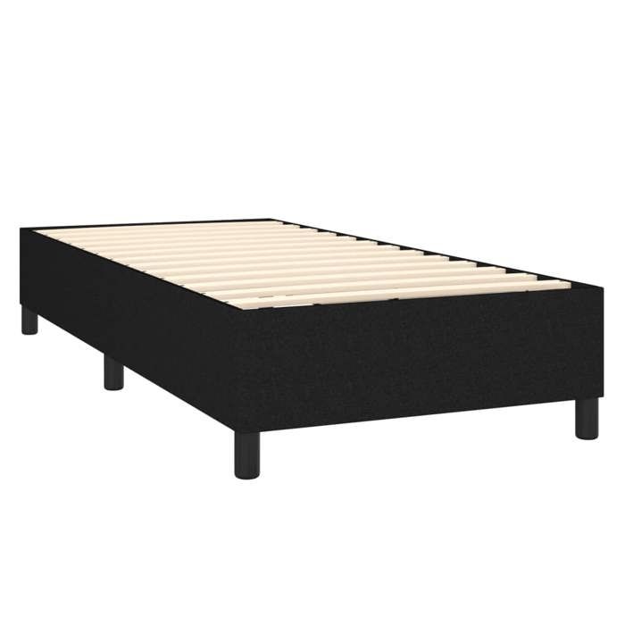 Maison Exclusive - Sommier à lattes de lit et matelas Noir 80x200 cm Tissu