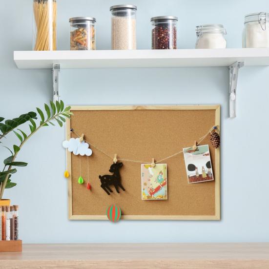 1 комплект пробковой доски для объявлений, прочная многофункциональная деревянная рамка, пробковая доска для заметок, сообщений, фотографий, заметок