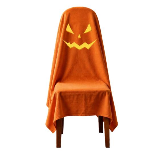 Easy Fit Ghost Chair Decor Halloween Cover, Cute Dining Reusable Seasonal Accents Decorative Slipcover for Holiday Party Home Furniture Protection