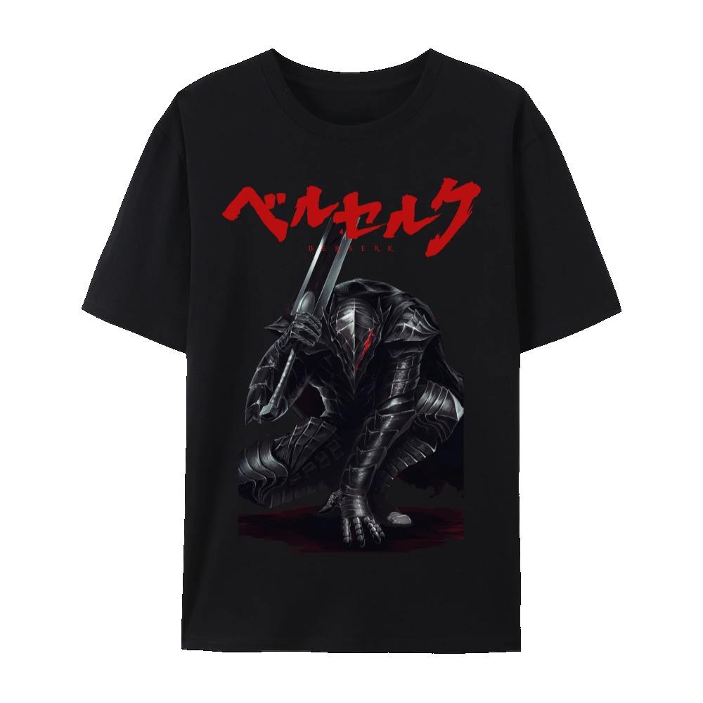 Футболка Berserk Gess & Griffith Graphic Cotton, рубашка-унисекс с коротким рукавом и круглым вырезом в японском стиле
