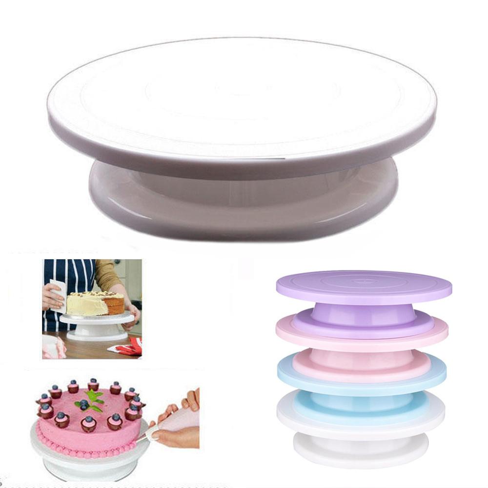 360 Revolving Cake Turntable Sugar Stand Cake Swivel Plate Platform Baking Tools Pastry Supplies Cake Stand AVE