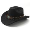 Suede Cowboy Hat Tibetan Accessories Men'S Jazz Top Hat Cowboy Hat