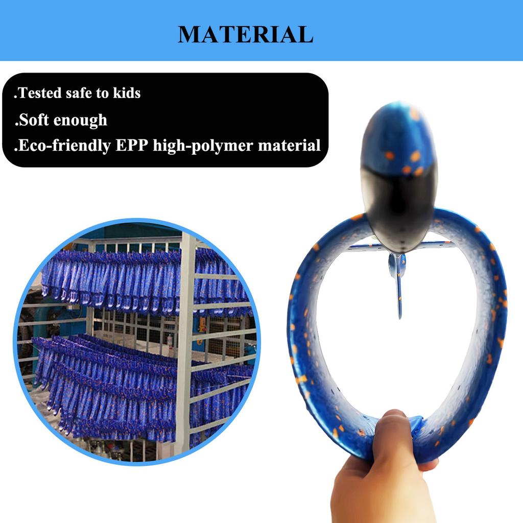 17.5in/44cm Throwing Foam Airplanes 2 Flight Mode Glider Inertial EPP Bubble Planes Outdoor Launch Kids Toys for Children Sprot