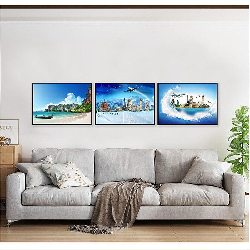 Украшение Эйфелева башня Пизанская башня Статуя Свободы Картина на холсте Известный архитектурный пейзаж Репродукции Украшение Плакат