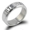 Кольцо-кулон из нержавеющей стали в корейском стиле с гравировкой BTS, двойного назначения, для женщин