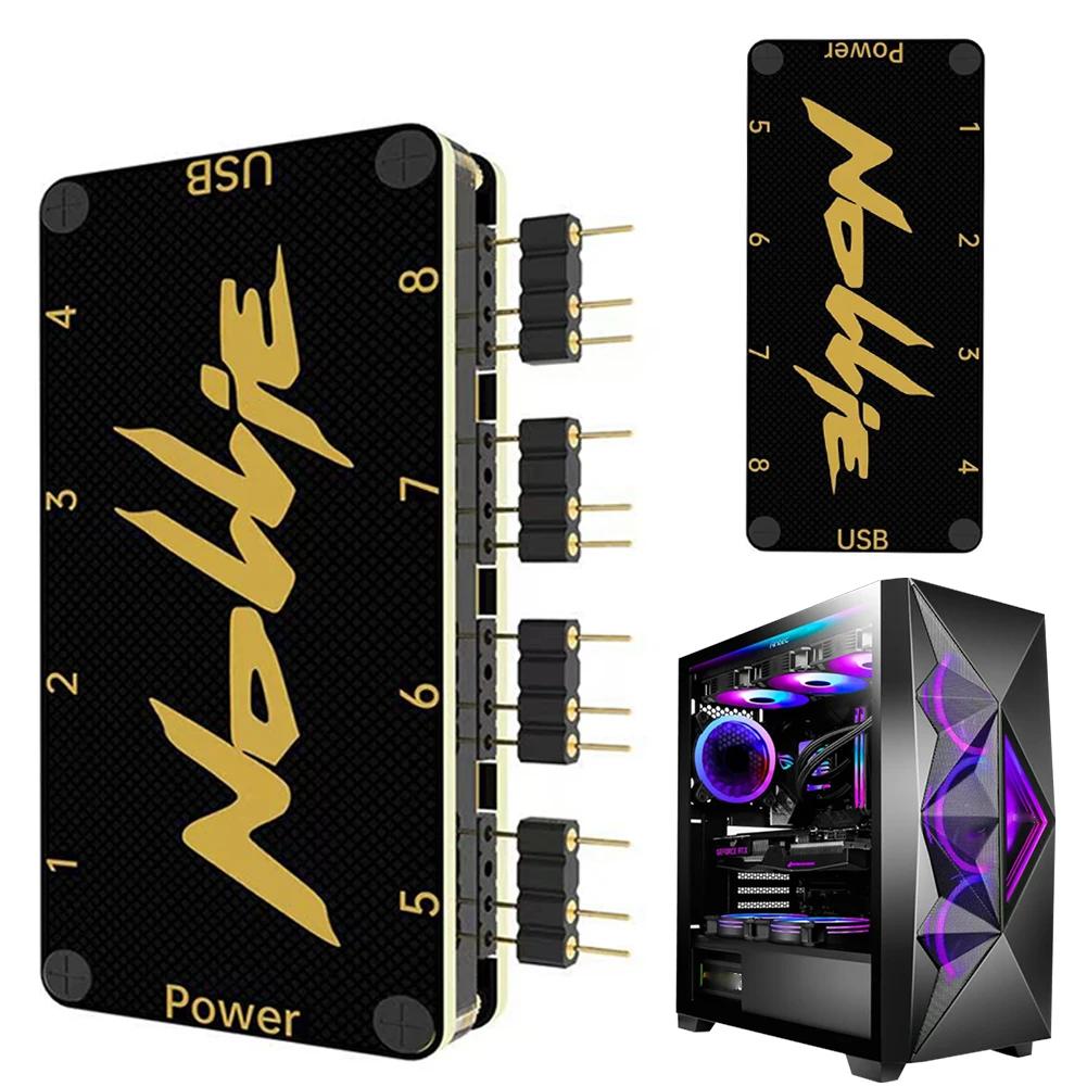 5 В 3PIN ARGB контроллер 8-канальный адресуемый ARGB разветвитель поддержка SignalRGB OpenRGB SATA питание для расширенного интерфейса материнской платы