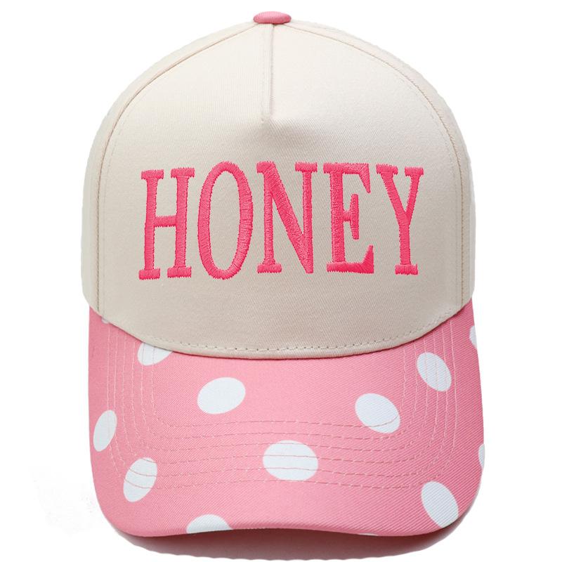 HONEY truck driver hat embroidery retro color matching baseball cap European and American men's and women's casual outdoor hat