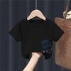 Girls' Short Sleeved T-shirt Children's Clothing Summer Top Boys' Base Shirt