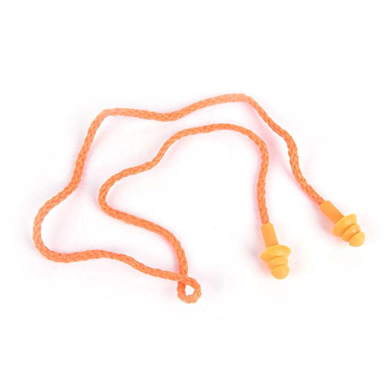 1шт мягкие силиконовые беруши с проводом многоразовые беруши для защиты органов слуха