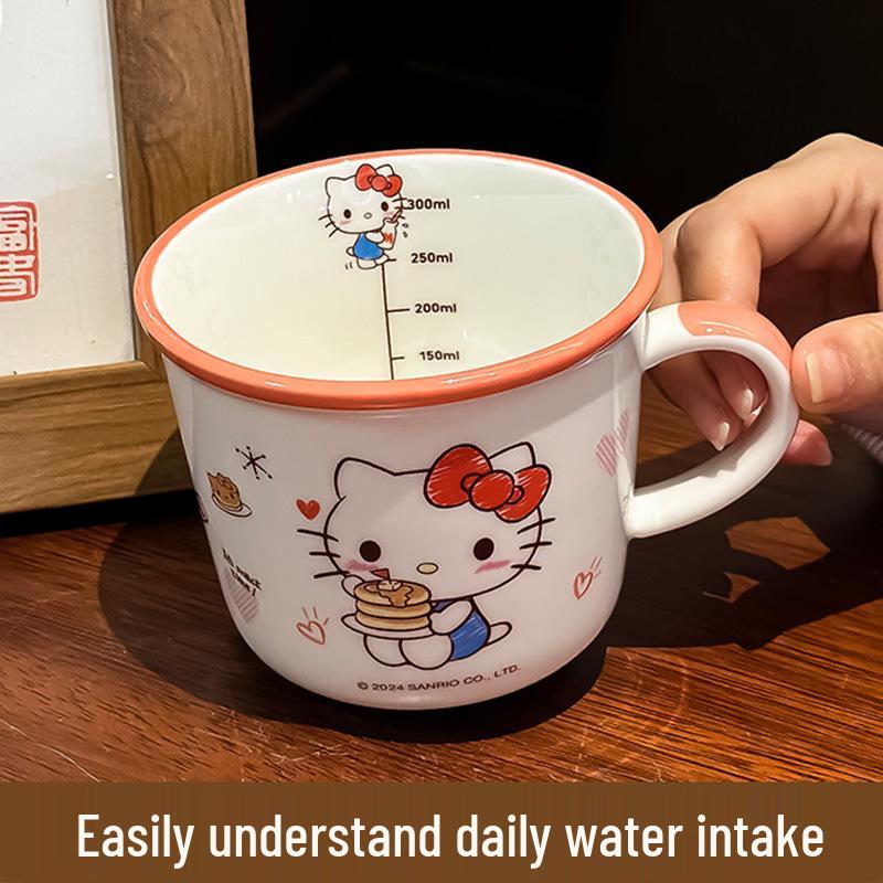 Керамическая молочная чашка Sanrio Kuromi - Креативный мультяшный дизайн для девочек