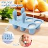 Silicone Ice Pop Molds Kids Ice Mold 6 Cavity Baby Ice Pop Mold Cake Pop Mold Reusable Easy Release Freezer Treats Tray