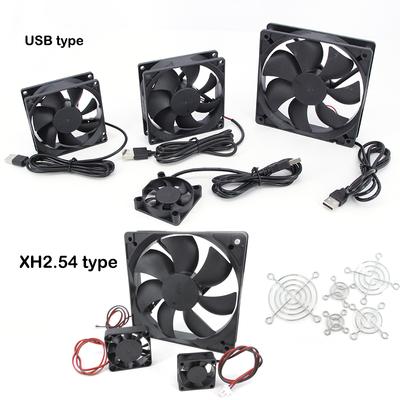 4010 5010 12025 8025 DC xh2.54 DC 5V USB Power Вентилятор охлаждения Металлическая решетка Крышка Бесщеточный двигатель Корпус 40MM 80MM 120MM для маршрутизатора