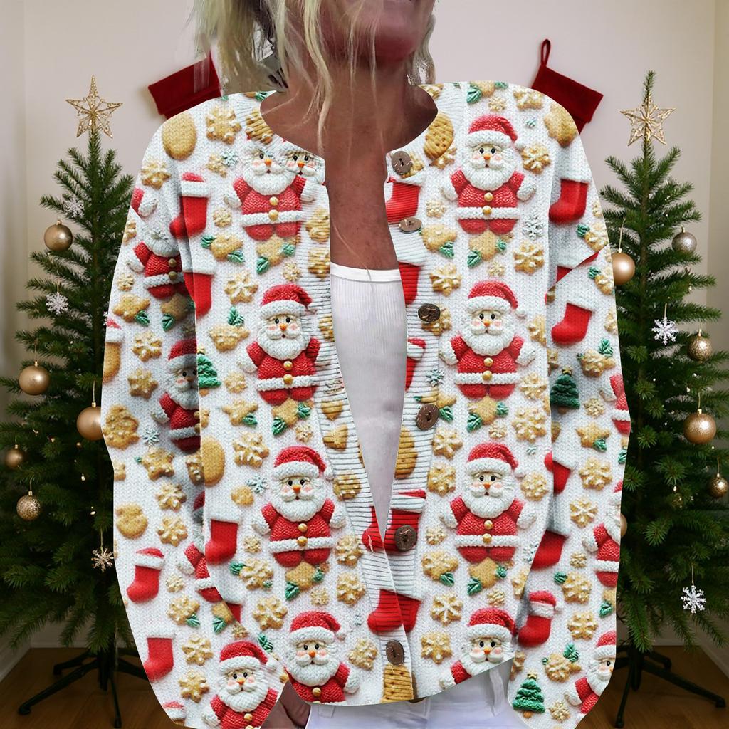 Women'S Christmas Sweater Cute Fun Christmas Sweater Fall And Winter Long Sleeve Knitted Sweater