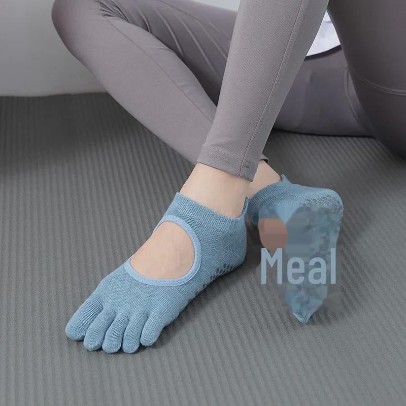 Носки ToeSox с открытой спиной, нескользящие, для йоги и пилатеса, с пятью пальцами — всесезонное качество