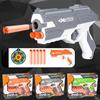 Children Soft Bullet Toy Gun Manual Gun Pistol Dart Blaster Colorful Plastic Shooting Model Launcher with Box Boys Birthday Gift