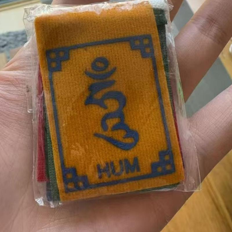 Tibetan Prayer Flags Small Backpacks Decors Colorful Buddhist Blessing Ornament Suitable for Hiking Camping Travel Present