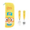 Lilpang Pororo Comfortable High Spoon Set of 3, Mixed Colors, Spoon + Fork + Cutlery Holder, 1 Set, Korean Popular Tableware