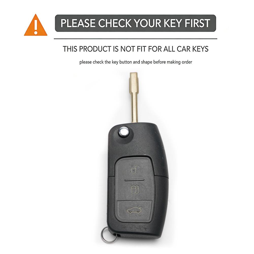 Keychain Holder for Ford Focus mk2 C Max S-MAX EcoSport Fusion Fiesta Mk7 Cowgar Mondeo 2 Mustang Zinc Alloy Car Key Case Cover