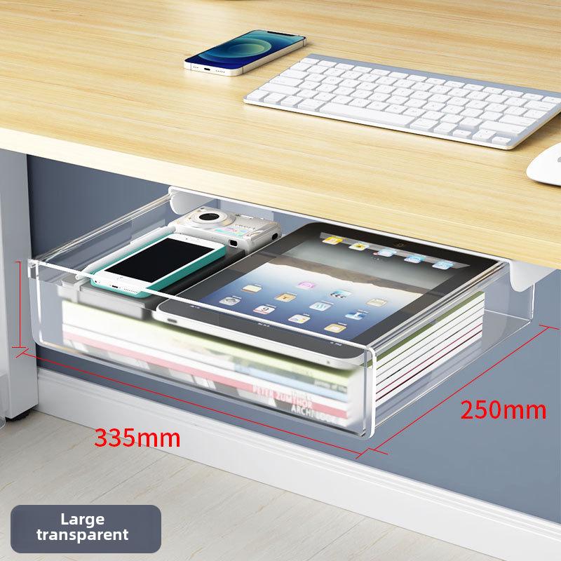 Under-Desk Hidden Drawer Storage Box for Office Workstation
