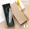 Classical Chinese Style  Metal Leaf Feather Tassel Bookmark Document Book Mark Label