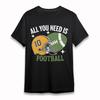Men's Comfy T Shirt Athletic Helmet Ball Dynamic Tee Black Cotton Short Oversize