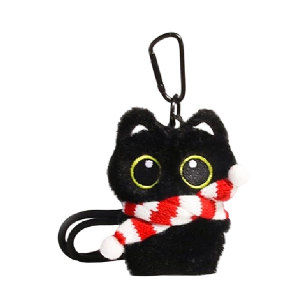 Прекрасный плюшевый брелок в виде черных кошек, мягкая игрушка, украшение для аксессуаров для рюкзака и специальные подарки для любителей кошек