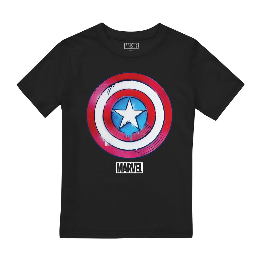 Captain America Childrens/Kids Drip Shield T-Shirt