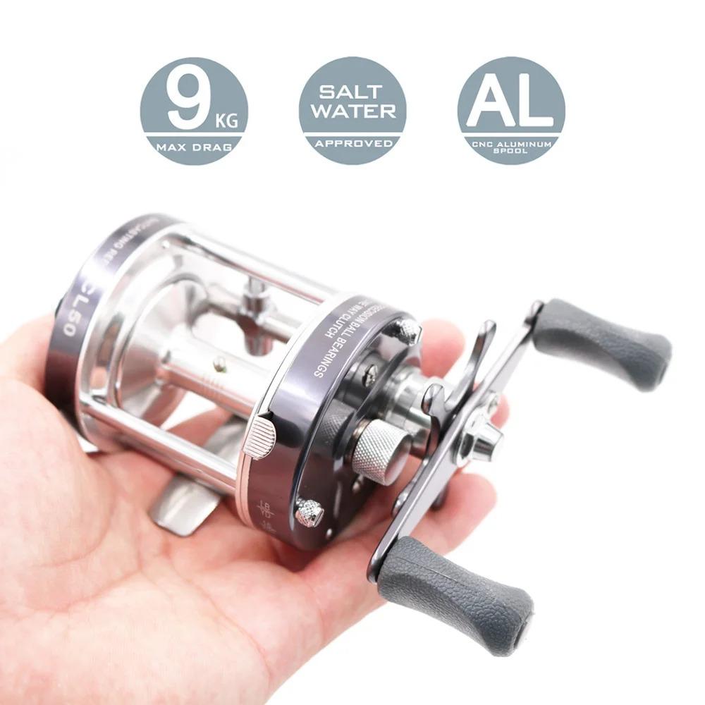 40#-60# Мощная троллинговая катушка Усиленная полностью металлическая Морская катушка для морской рыбалки с лодки, Байткастинговая катушка барабанного типа для сома, маски, окуня, серфа