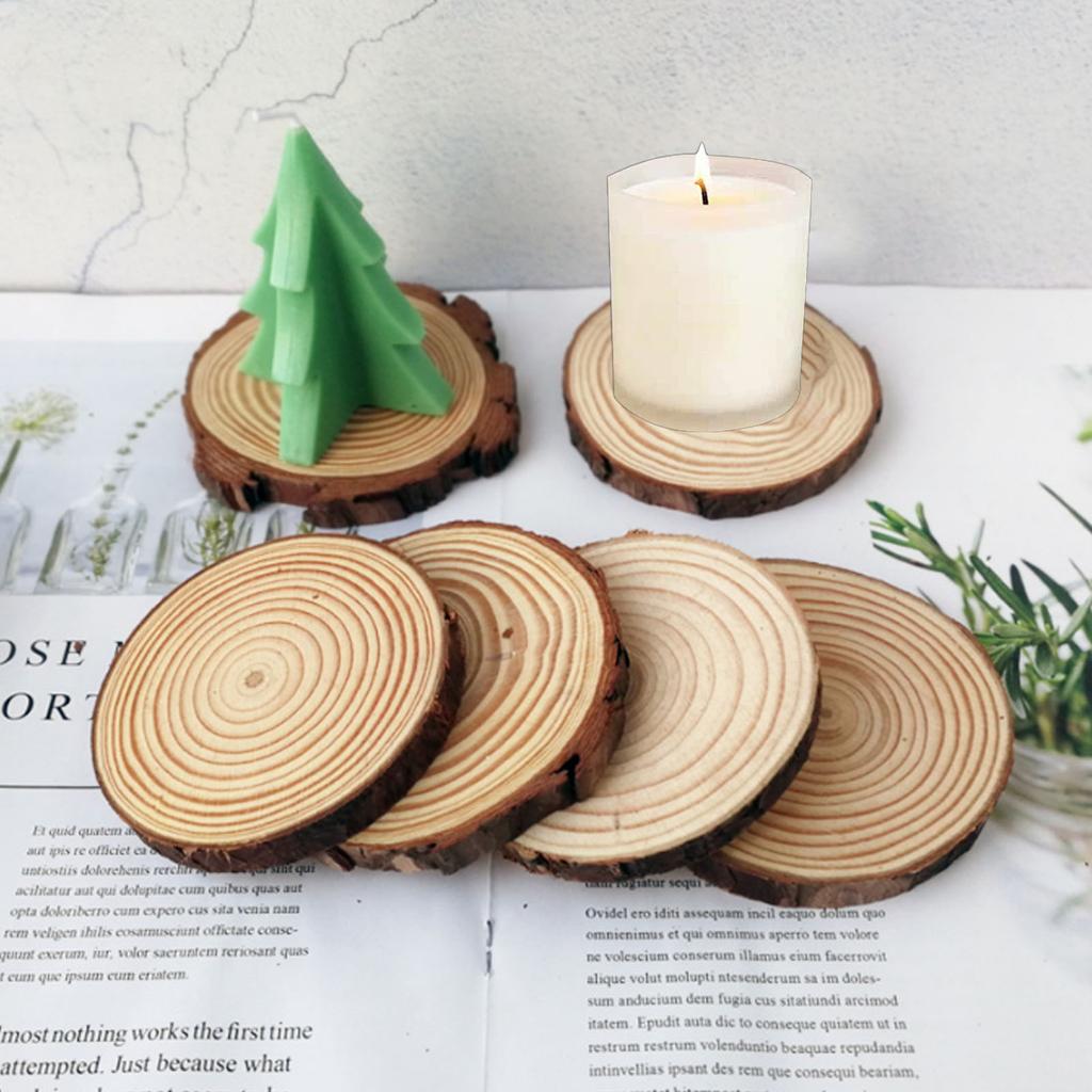 10 шт. Деревянные слайсы многофункциональные поделки своими руками тонкие полированные деревянные круги для свадебной вечеринки праздник декабрь