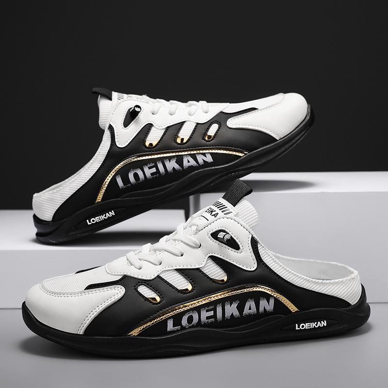 Мужские повседневные сетчатые тапочки больших размеров, летние дышащие нескользящие прогулочные туфли, модные удобные сандалии для спорта на открытом воздухе Baotou