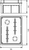 Flush-Mounted Box Pp/T 4 White Cover 96X126X60.5
