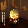 Mid Autumn Festival Decoration Mid-Autumn DIY Moon Rabbit Lantern Kit, 3D LED Handheld Lantern, Atmospheric Light Projection Ancient Style Craft