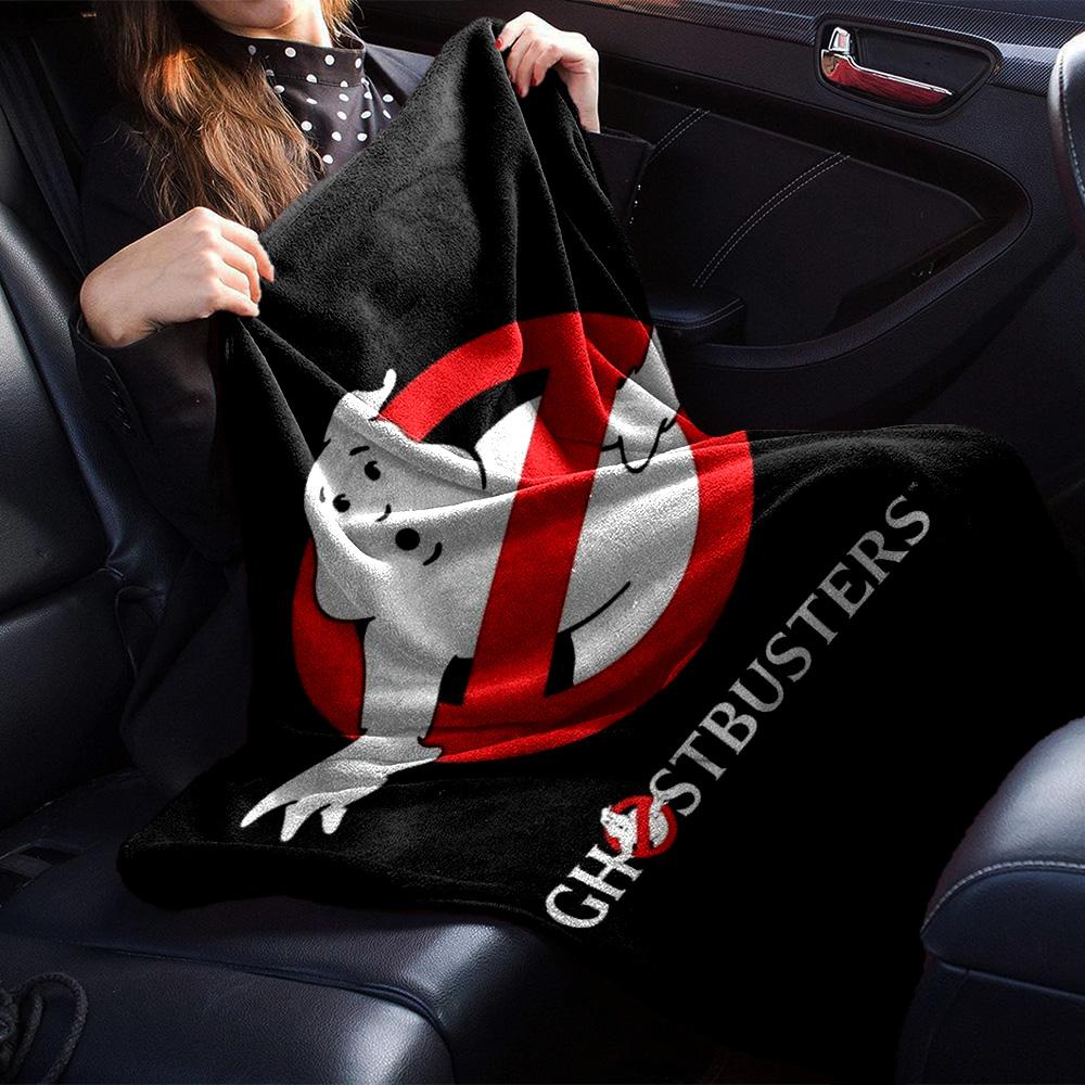 Ghostbusters Classic Ghost Logo Print Flannel Blanket Soft Warm Throw Blanket Movie Fan Sofa Bed Home Decor