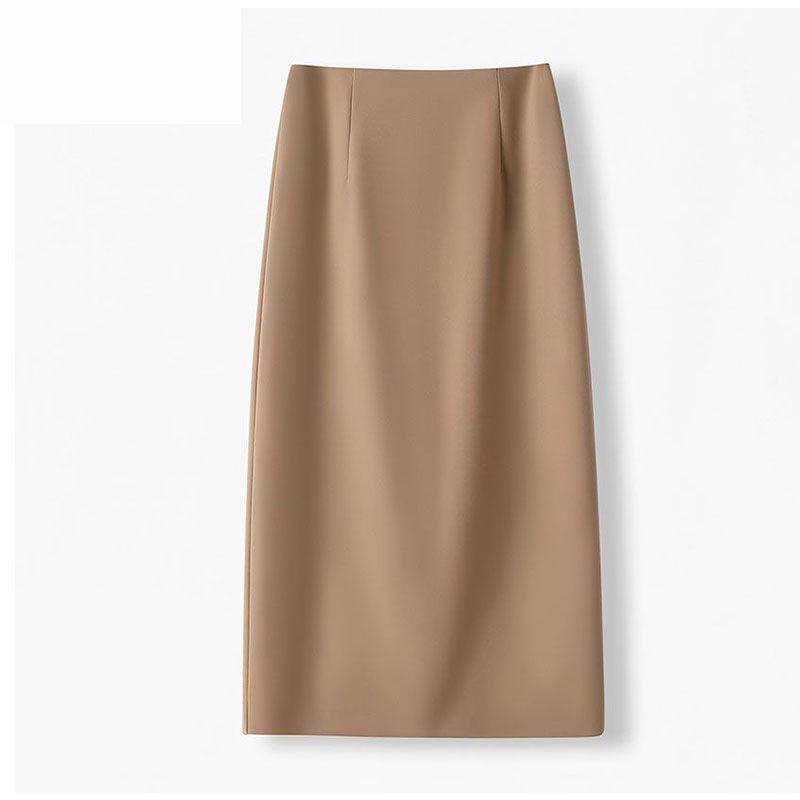 Женская весенне-осенняя юбка-миди карандаш с высокой талией 2024 - Приталенный А-силуэт