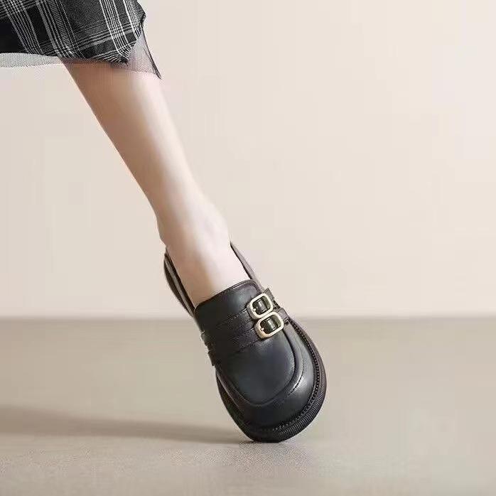 Размер 41-43, женская обувь большого размера, мокасины с широким голенищем, светлая натуральная мягкая кожа, британский стиль, маленькие кожаные туфли, женские 42