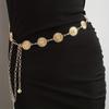 Women's Metal Daisy Flower Carving Fashion Waist Chain
