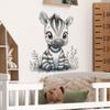 Cute Little Zebra Bedroom Living Room Entrance Hall Home Background Beautification Wall Stickers