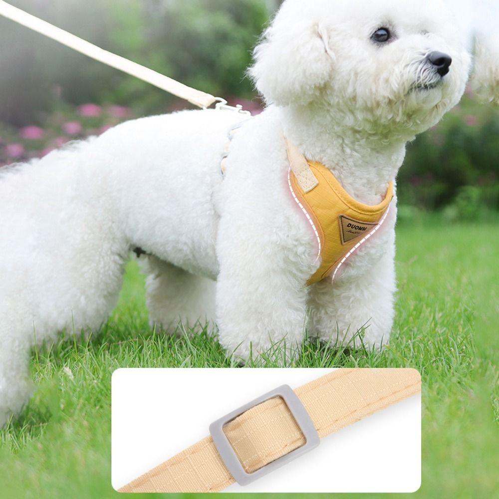 Soft Dog Harness and Leash Set Mesh Dog Harness with Traction Leash Dog Chest Straps  Walking