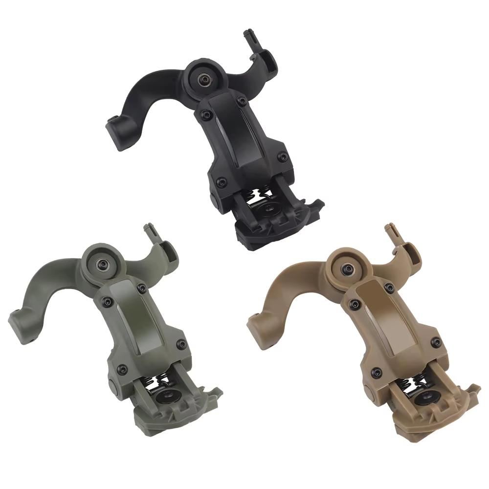 Тактическая подставка для гарнитуры Адаптер для наушников для шлема ARC Многоугольное вращение Комплект адаптеров для рельсы шлема Подходит для рельсы OPS Core ARC