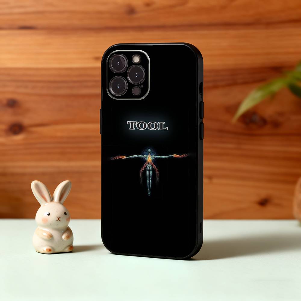 T-Tool Schism Band Phone Case For iPhone17 16 15 14 13 12 11 Pro Max Plus,5G Soft Black Case