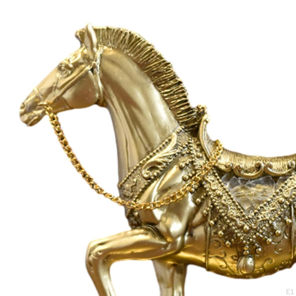 Figurine Art Ornament Decorative, Artwork Horse Statue, Sculpture for Home Decor Furniture Bedroom