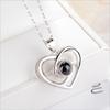 Heart-shaped Projection Necklace 100 Language Clavicle Chain